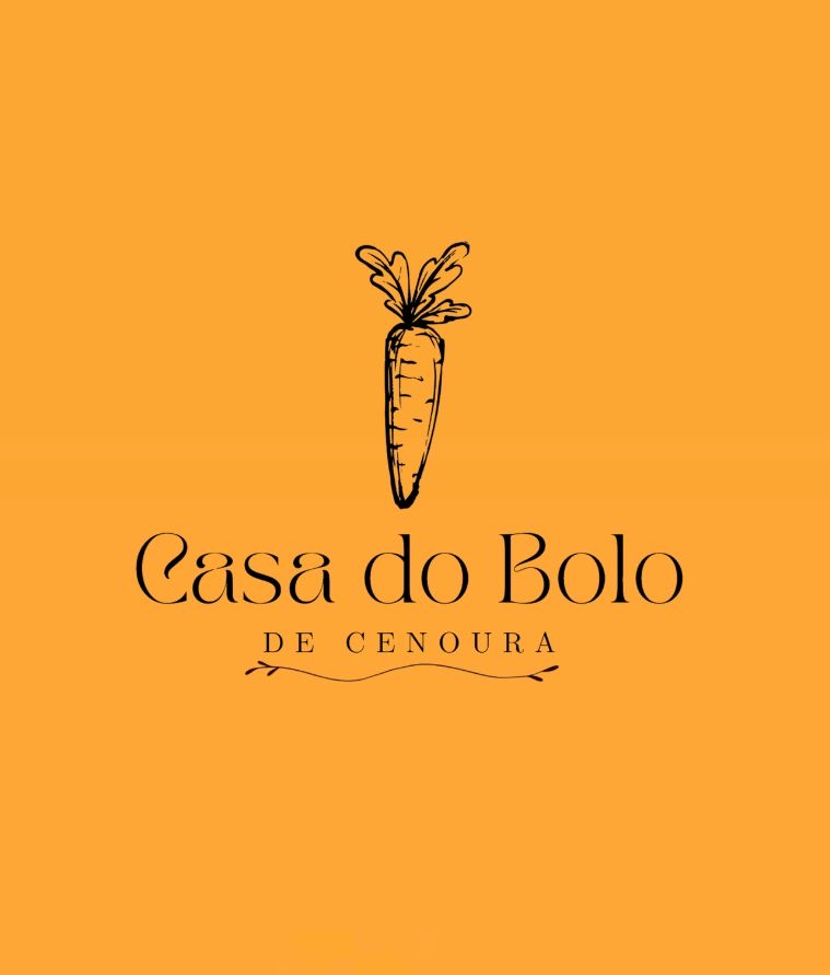 Ingredientes e bolo de cenoura artesanal